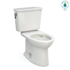TOTO Drake Transitional Two-Piece Elongated 1.28 GPF Universal Height TORNADO FLUSH Toilet with CEFIONTECT, Colonial White, Vitreous China, CST786CEFG#11