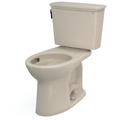 TOTO Drake Transitional Two-Piece Elongated 1.28 GPF TORNADO FLUSH Toilet with CEFIONTECT, Bone, Vitreous China, CST786CEG#03