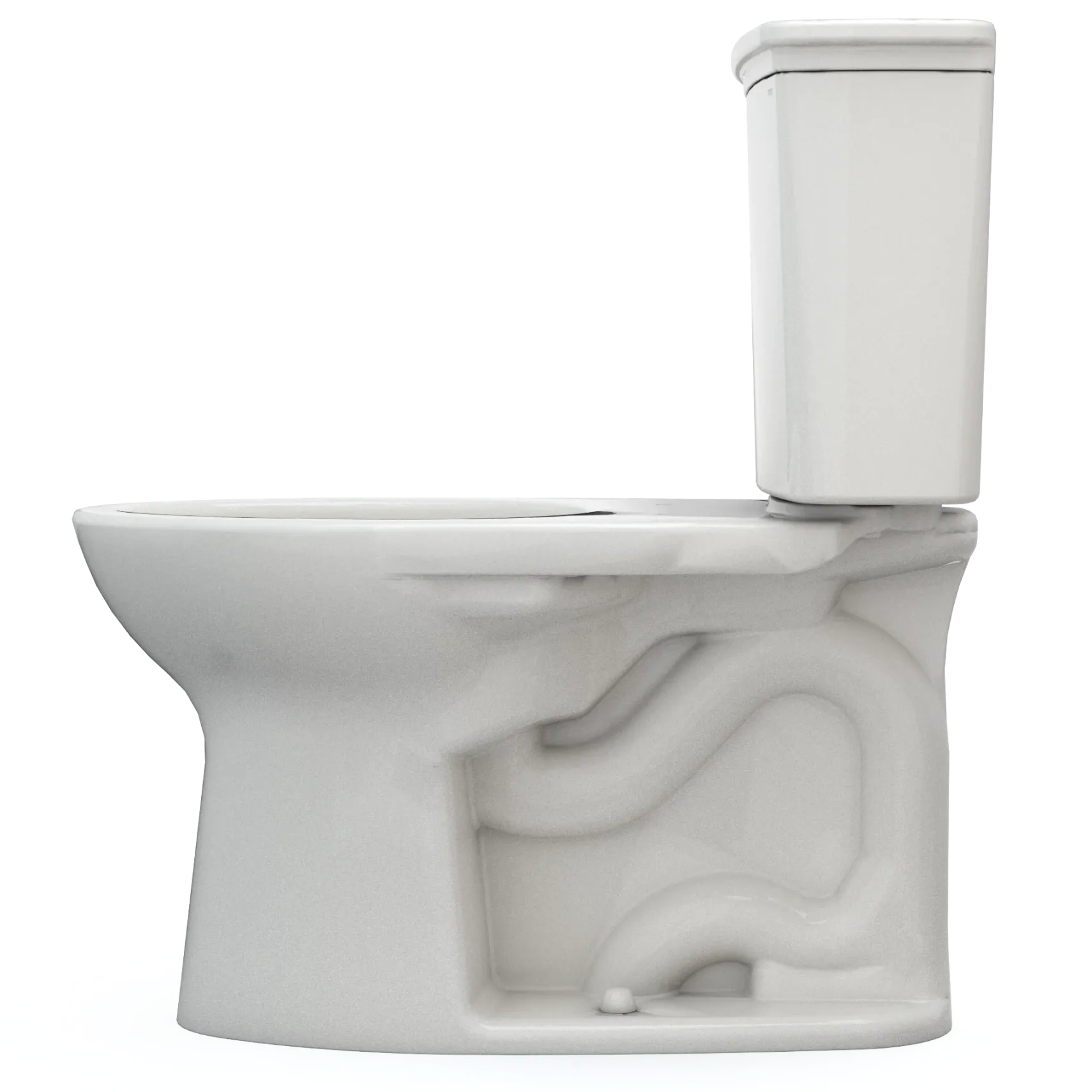 TOTO Drake Transitional Two-Piece Elongated 1.28 GPF TORNADO FLUSH Toilet with CEFIONTECT, Colonial White, Vitreous China, CST786CEG#11