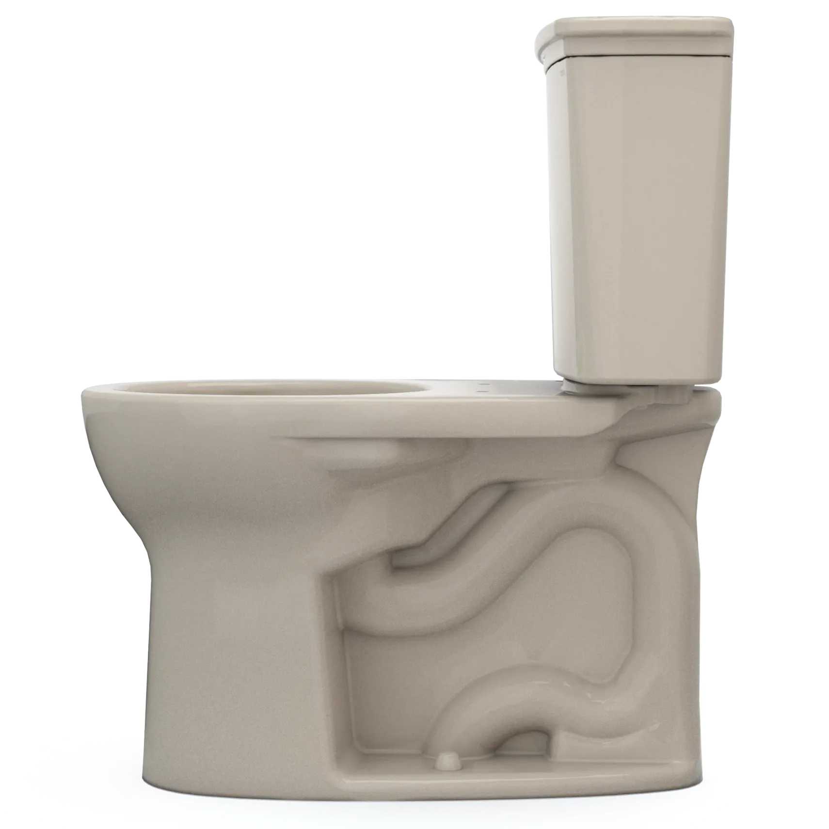 TOTO Drake Transitional Two-Piece Round 1.28 GPF Universal Height TORNADO FLUSH Toilet with CEFIONTECT, Bone, Vitreous China, CST785CEFG#03