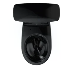 TOTO Drake Transitional Two-Piece Round 1.28 GPF Universal Height TORNADO FLUSH Toilet, Ebony, Vitreous China, CST785CEF#51