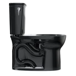 TOTO Drake Transitional Two-Piece Round 1.28 GPF Universal Height TORNADO FLUSH Toilet, Ebony, Vitreous China, CST785CEF#51