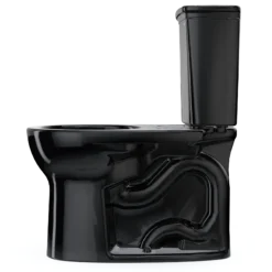 TOTO Drake Transitional Two-Piece Round 1.28 GPF Universal Height TORNADO FLUSH Toilet, Ebony, Vitreous China, CST785CEF#51