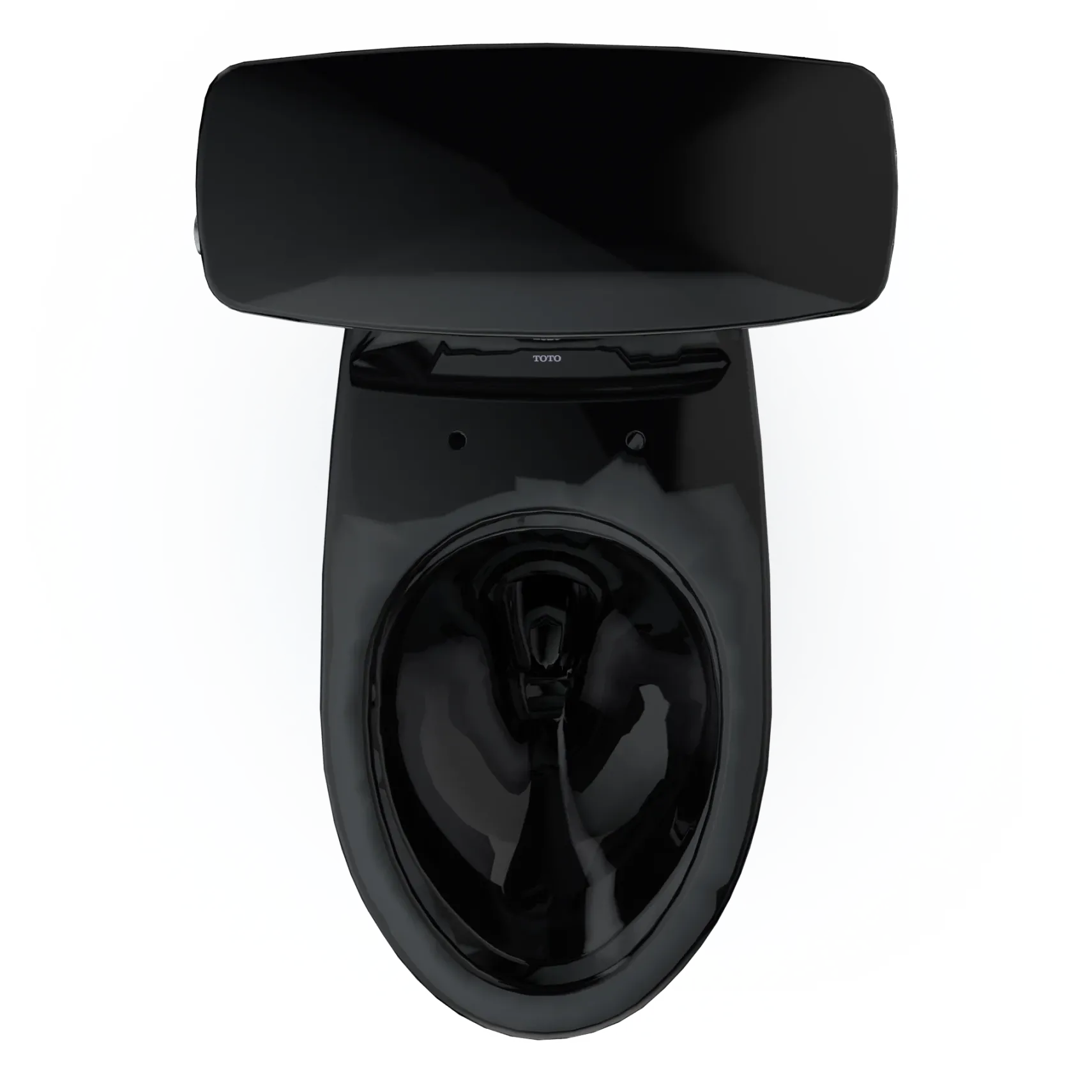 TOTO Drake Transitional Two-Piece Elongated 1.28 GPF Universal Height TORNADO FLUSH Toilet, Ebony, Vitreous China, CST786CEF#51