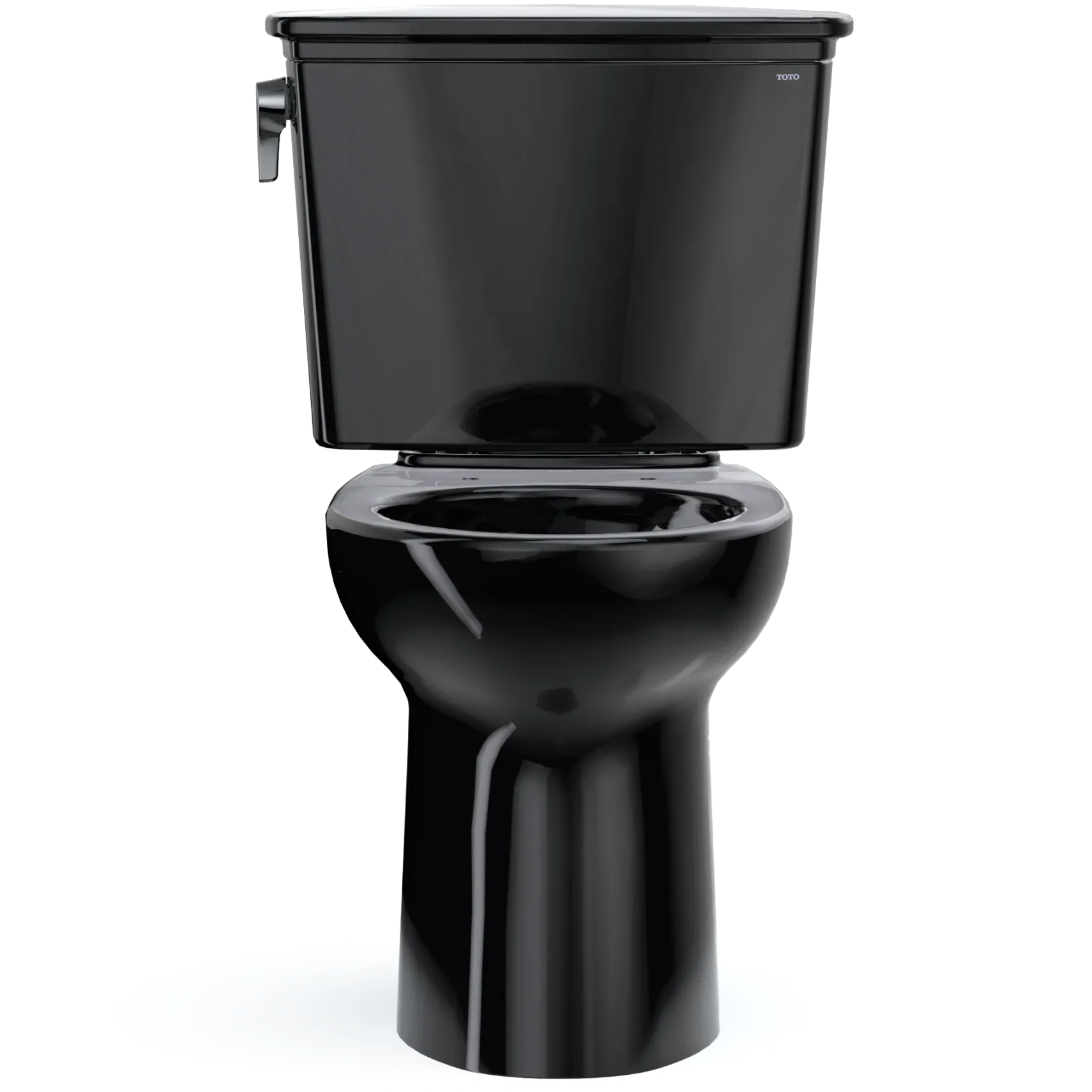 TOTO Drake Transitional Two-Piece Elongated 1.28 GPF Universal Height TORNADO FLUSH Toilet, Ebony, Vitreous China, CST786CEF#51