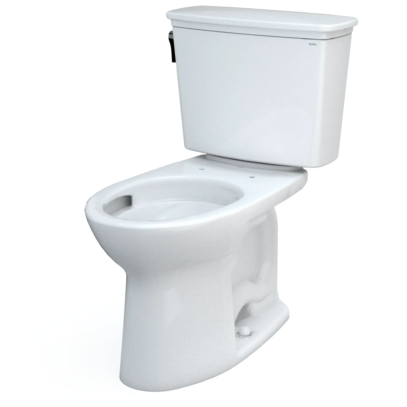 TOTO Drake Transitional Two-Piece Elongated 1.28 GPF Universal Height TORNADO FLUSH Toilet with CEFIONTECT, Cotton White, Vitreous China, CST786CEFG#01