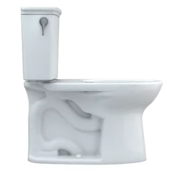 TOTO Drake Transitional Two-Piece Elongated 1.28 GPF Universal Height TORNADO FLUSH Toilet with CEFIONTECT, Cotton White, Vitreous China, CST786CEFG#01