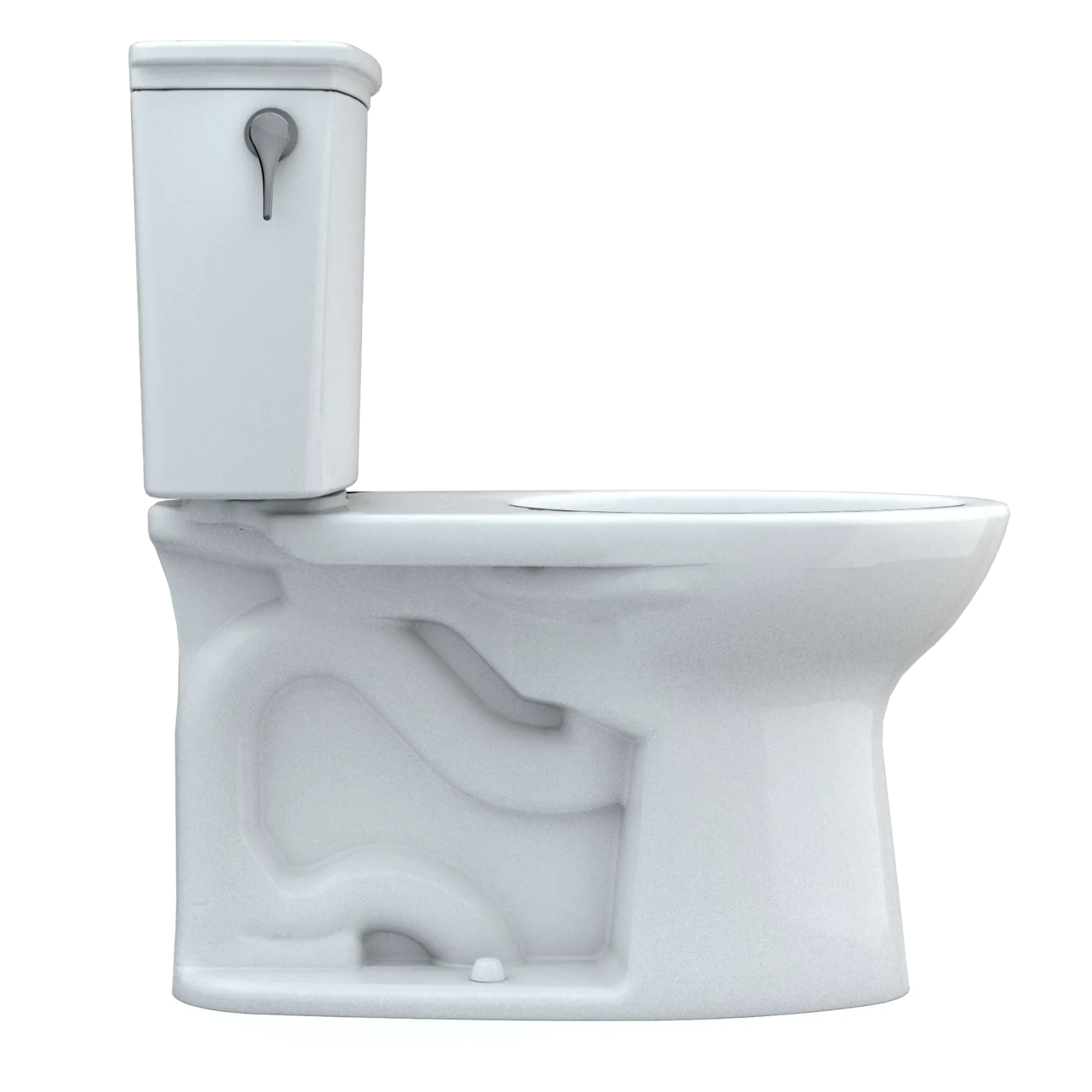 TOTO Drake Transitional Two-Piece Elongated 1.28 GPF Universal Height TORNADO FLUSH Toilet with CEFIONTECT, Cotton White, Vitreous China, CST786CEFG#01
