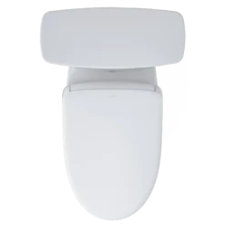 TOTO Drake Transitional WASHLET+ Two-Piece Elongated 1.28 GPF Universal Height TORNADO FLUSH Toilet and S7 Bidet Seat with Auto Flush, Cotton White, Vitreous China|Plastic, MW7864726CEFGA.10#01