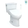 TOTO Drake Transitional WASHLET+ Two-Piece Elongated 1.28 GPF Universal Height TORNADO FLUSH Toilet with C5 Bidet Seat, Cotton White, Vitreous China, MW7863084CEFG.10#01