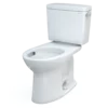 TOTO Drake Two-Piece Elongated 1.28 GPF Universal Height TORNADO FLUSH Toilet with CEFIONTECT and Right-Hand Trip Lever, Cotton White, Vitreous China, CST776CEFRG#01