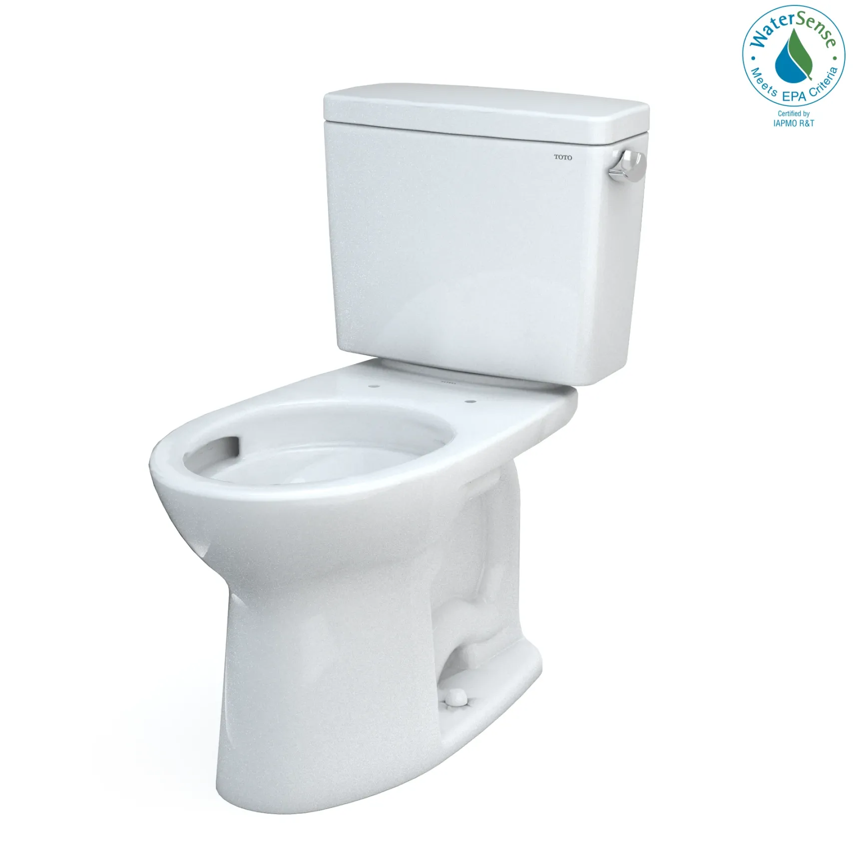 TOTO Drake Two-Piece Elongated 1.28 GPF Universal Height TORNADO FLUSH Toilet with CEFIONTECT and Right-Hand Trip Lever, Cotton White, Vitreous China, CST776CEFRG#01