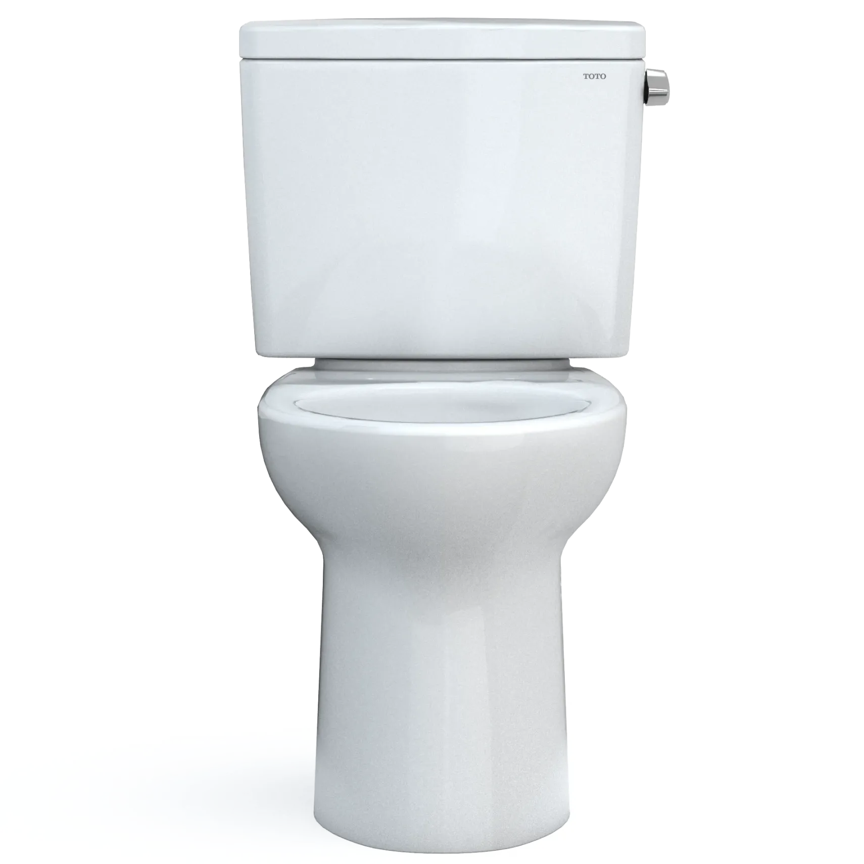 TOTO Drake Two-Piece Elongated 1.28 GPF Universal Height TORNADO FLUSH Toilet with CEFIONTECT and Right-Hand Trip Lever, Cotton White, Vitreous China, CST776CEFRG#01