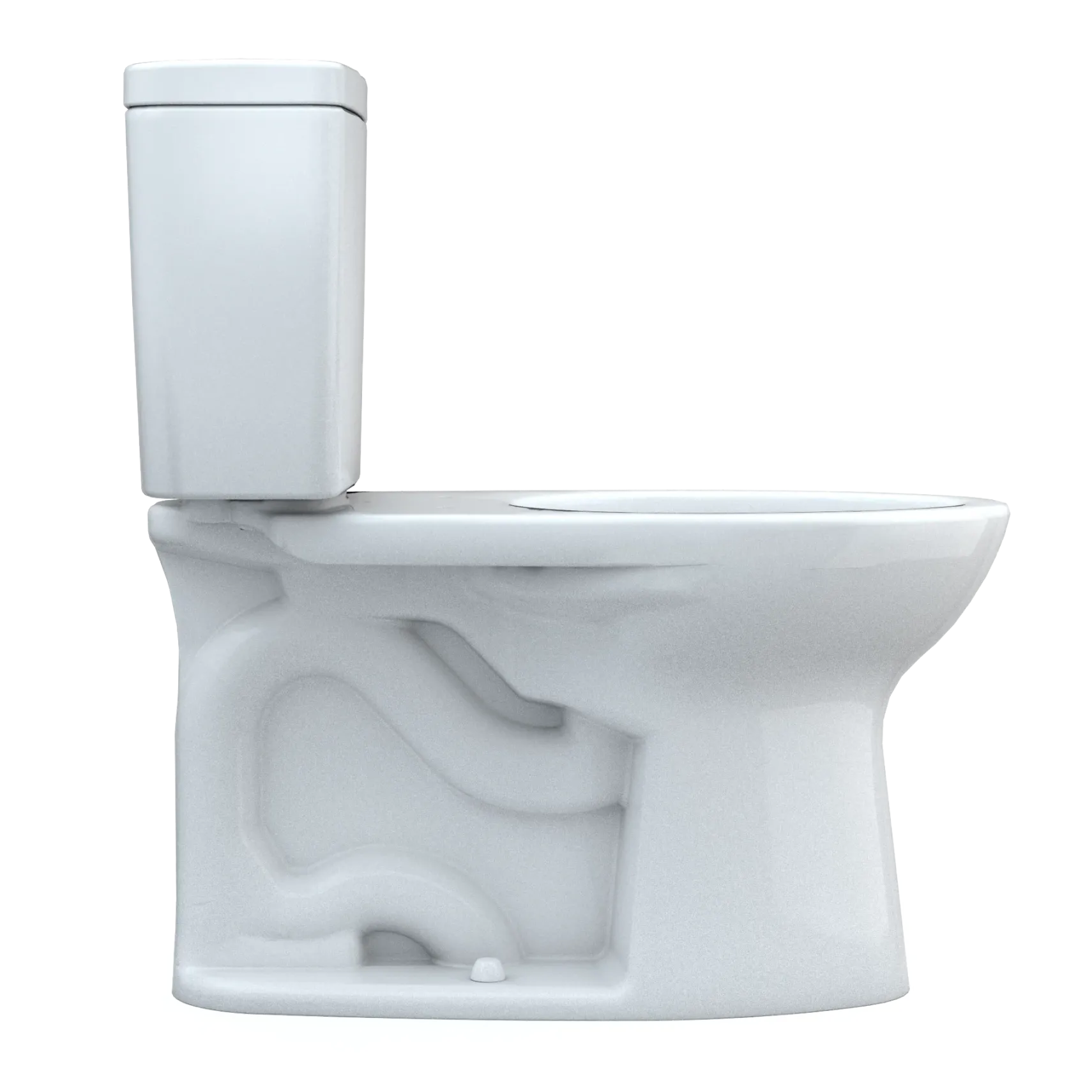 TOTO Drake Two-Piece Elongated 1.28 GPF Universal Height TORNADO FLUSH Toilet with CEFIONTECT and Right-Hand Trip Lever, Cotton White, Vitreous China, CST776CEFRG#01