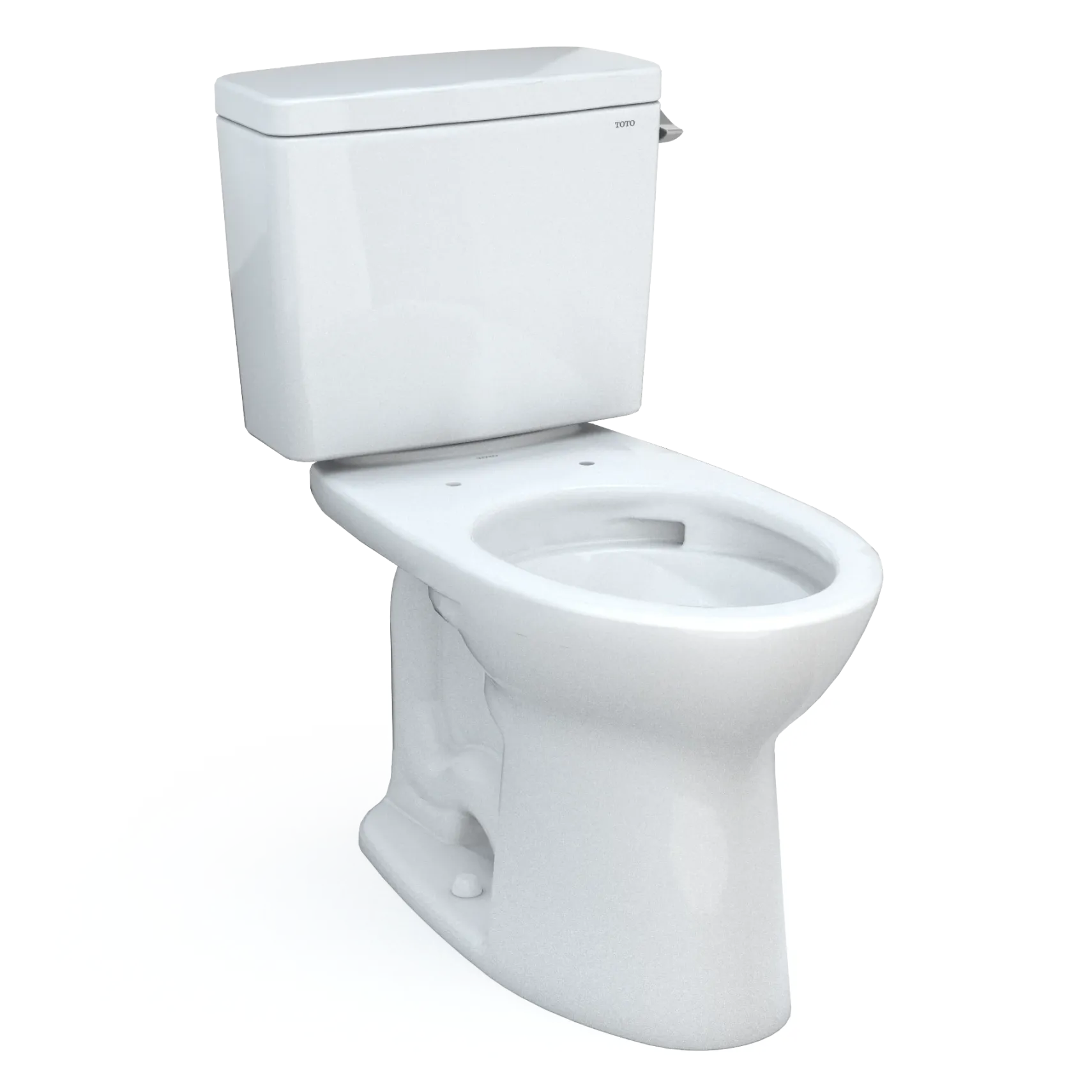 TOTO Drake Two-Piece Elongated 1.28 GPF Universal Height TORNADO FLUSH Toilet with CEFIONTECT and Right-Hand Trip Lever, Cotton White, Vitreous China, CST776CEFRG#01