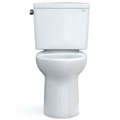 TOTO Drake Two-Piece Elongated 1.28 GPF Universal Height TORNADO FLUSH Toilet with CEFIONTECT, Cotton White, Vitreous China, CST776CEFG#01