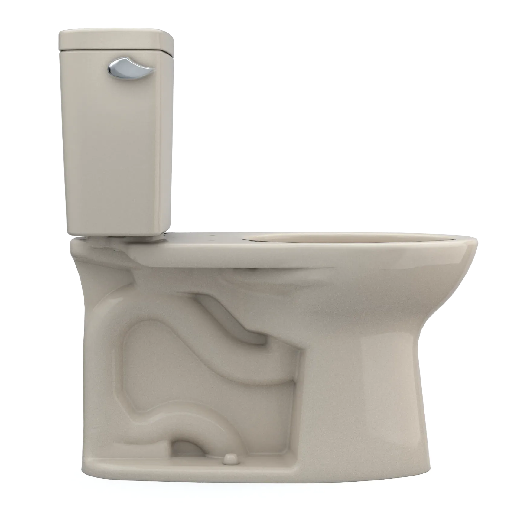 TOTO Drake Two-Piece Elongated 1.28 GPF Universal Height TORNADO FLUSH Toilet with CEFIONTECT, Bone, Vitreous China, CST776CEFG#03