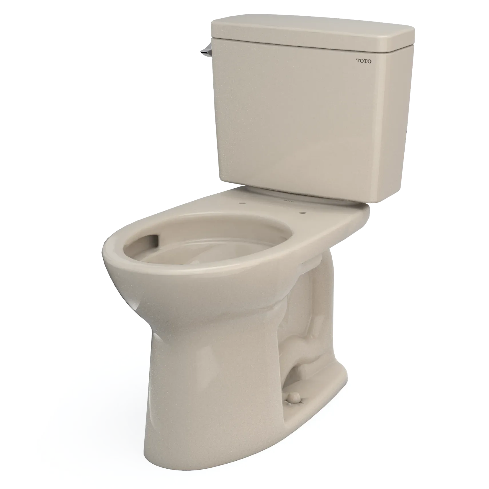TOTO Drake Two-Piece Elongated 1.28 GPF Universal Height TORNADO FLUSH Toilet with CEFIONTECT, Bone, Vitreous China, CST776CEFG#03