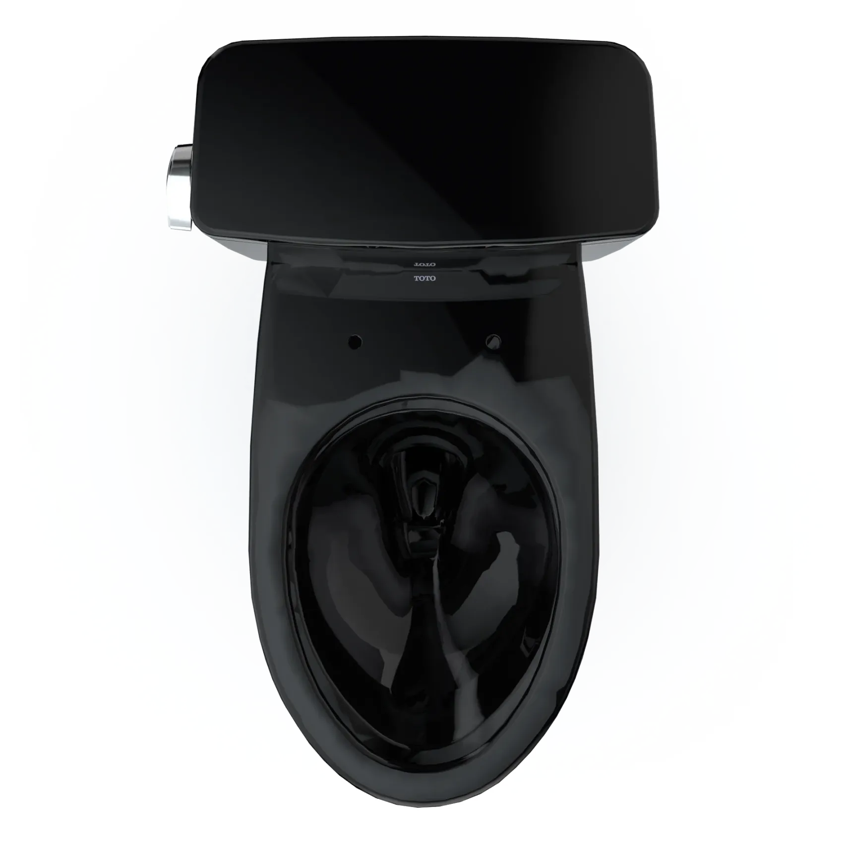 TOTO Drake Two-Piece Elongated 1.28 GPF Universal Height TORNADO FLUSH Toilet, Ebony, Vitreous China, CST776CEF#51