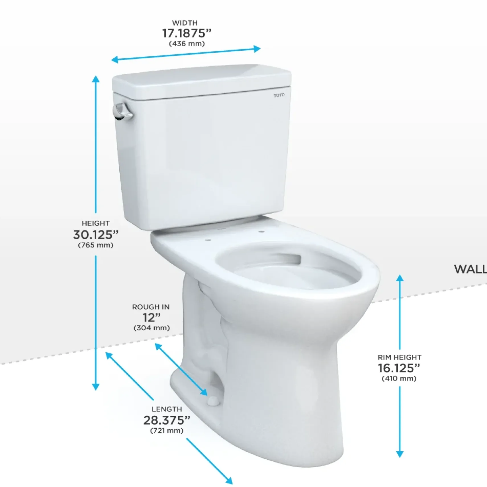 TOTO Drake Two-Piece Elongated 1.6 GPF Universal Height TORNADO FLUSH Toilet with CEFIONTECT, Bone, Vitreous China, CST776CSFG#03