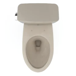 TOTO Drake Two-Piece Elongated 1.6 GPF Universal Height TORNADO FLUSH Toilet with CEFIONTECT, Bone, Vitreous China, CST776CSFG#03