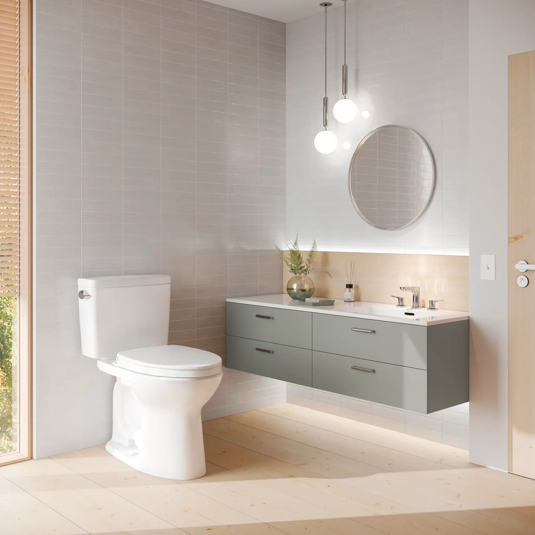 TOTO Drake Two-Piece Elongated 1.6 GPF Universal Height TORNADO FLUSH Toilet with CEFIONTECT, Bone, Vitreous China, CST776CSFG#03