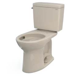 TOTO Drake Two-Piece Elongated 1.6 GPF Universal Height TORNADO FLUSH Toilet with CEFIONTECT, Bone, Vitreous China, CST776CSFG#03