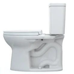 TOTO Drake Two-Piece Elongated 1.6 GPF TORNADO FLUSH Toilet with CEFIONTECT and SoftClose Seat, WASHLET+ Ready, Cotton White, Vitreous China, MS776124CSG#01