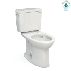 TOTO Drake Two-Piece Elongated 1.28 GPF Universal Height TORNADO FLUSH Toilet with CEFIONTECT, Colonial White, Vitreous China, CST776CEFG#11