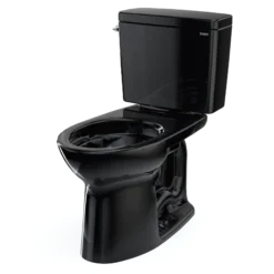TOTO Drake Two-Piece Elongated 1.28 GPF TORNADO FLUSH Toilet, Ebony, Vitreous China, CST776CE#51
