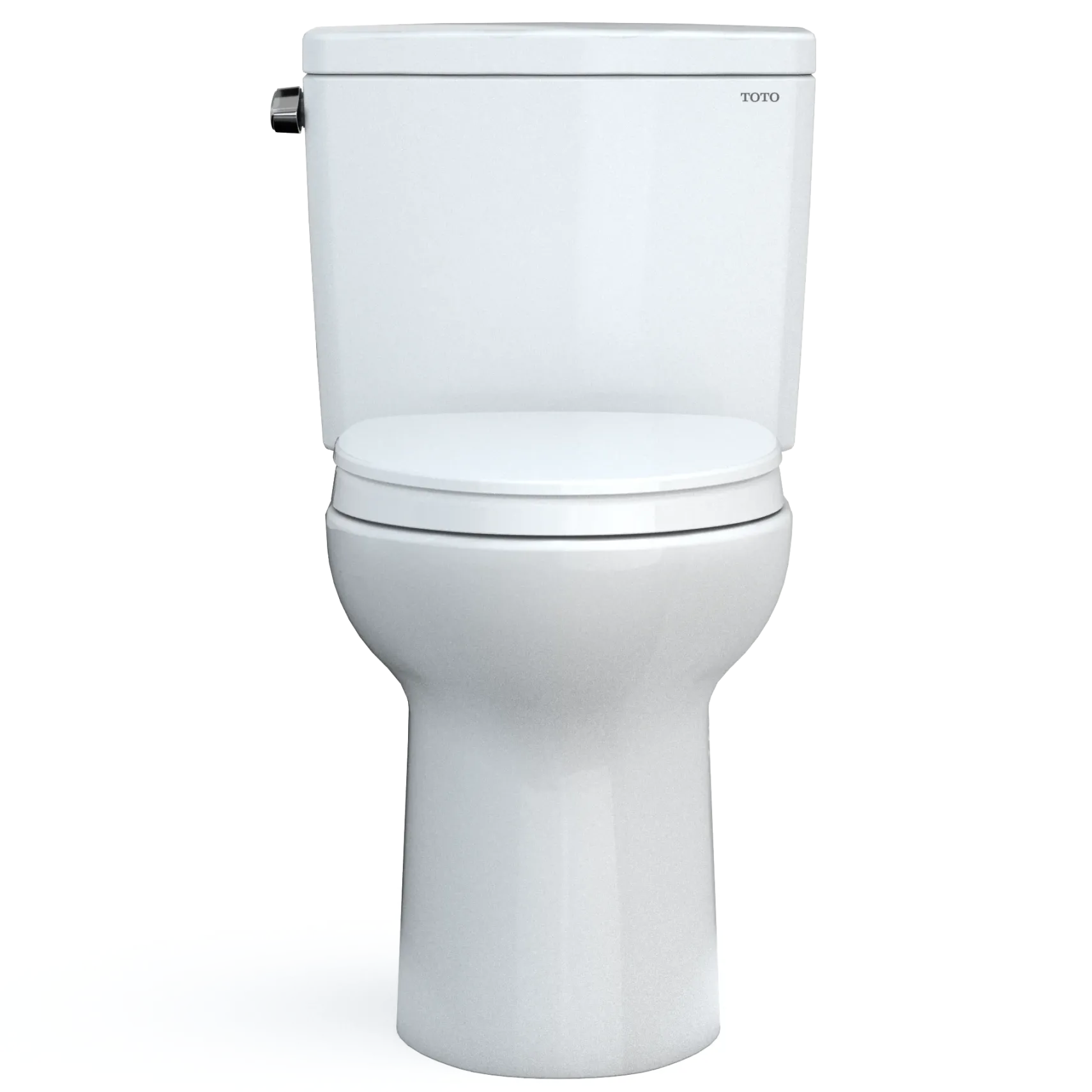 TOTO Drake Two-Piece Elongated 1.28 GPF TORNADO FLUSH Toilet with CEFIONTECT and SoftClose Seat, WASHLET+ Ready, Cotton White, Vitreous China, MS776124CEG#01