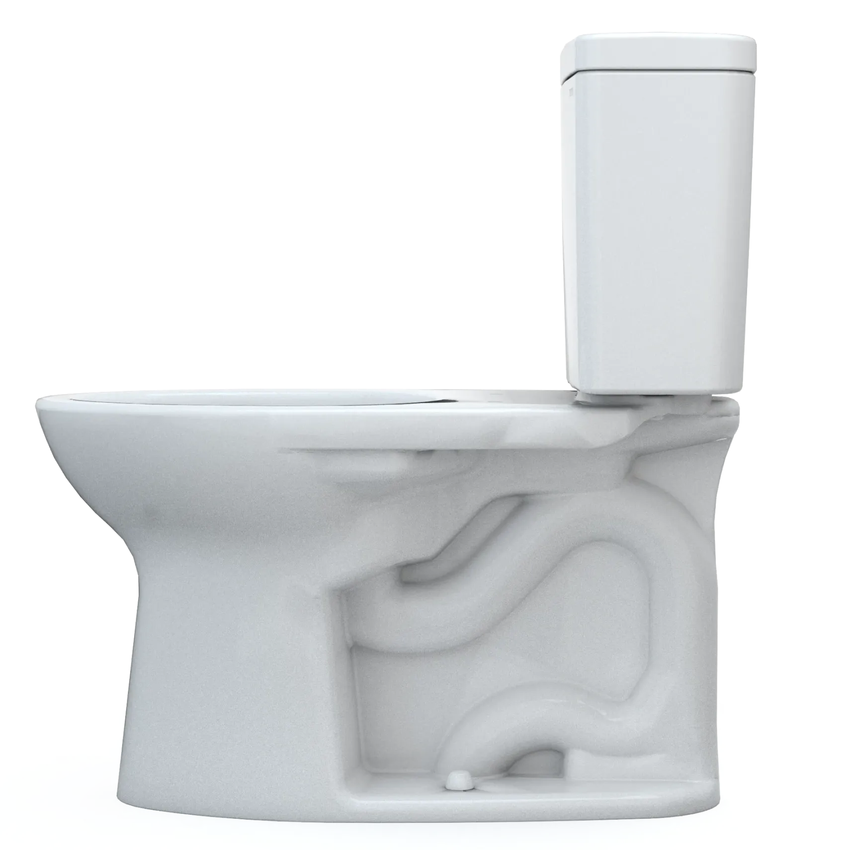 TOTO Drake Two-Piece Elongated 1.6 GPF Universal Height TORNADO FLUSH Toilet with CEFIONTECT, Cotton White, Vitreous China, CST776CSFG#01