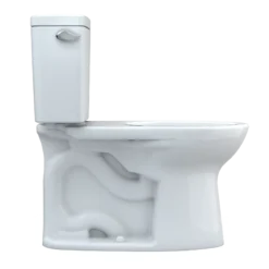 TOTO Drake Two-Piece Elongated 1.6 GPF Universal Height TORNADO FLUSH Toilet with CEFIONTECT, Cotton White, Vitreous China, CST776CSFG#01