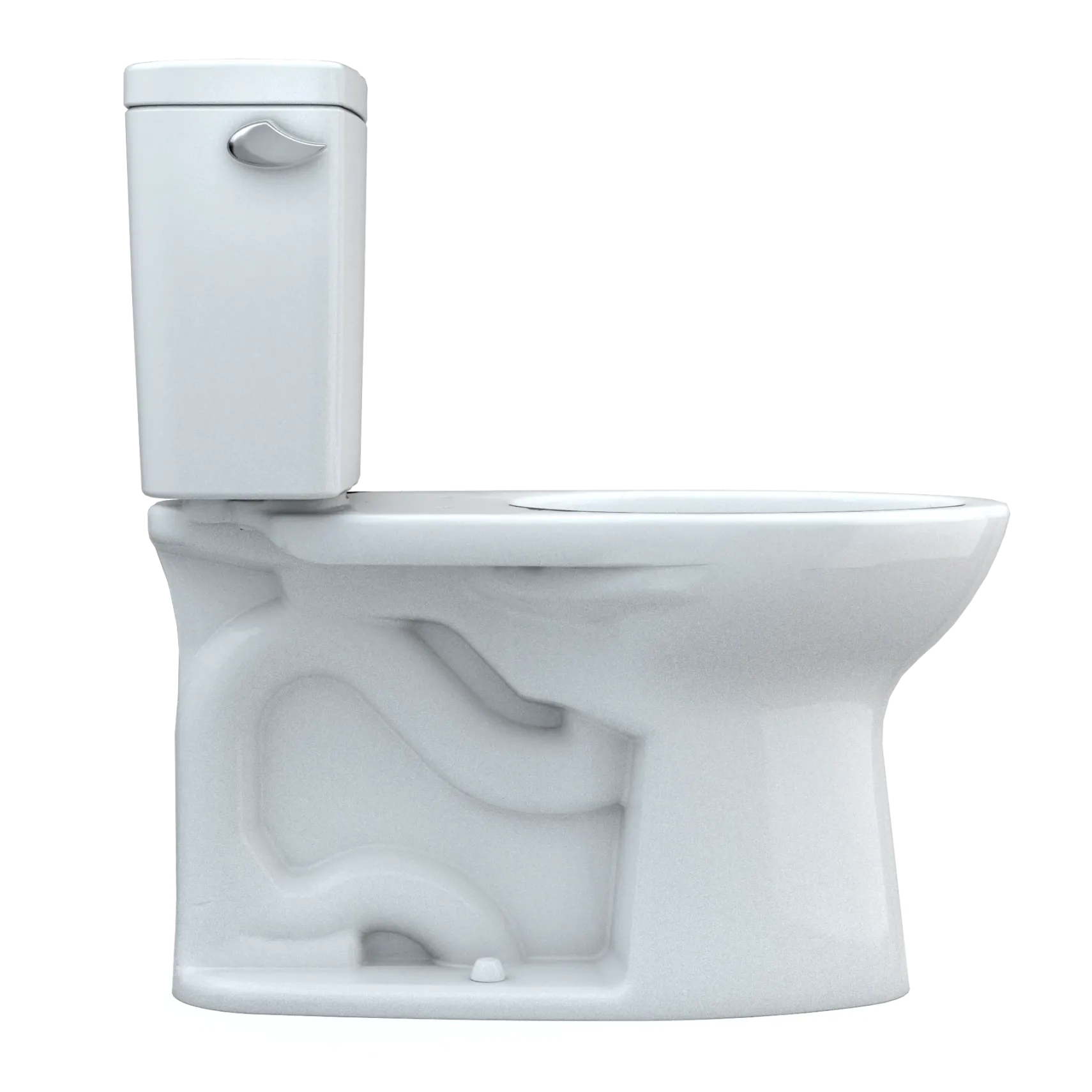 TOTO Drake Two-Piece Elongated 1.6 GPF Universal Height TORNADO FLUSH Toilet with CEFIONTECT, Cotton White, Vitreous China, CST776CSFG#01