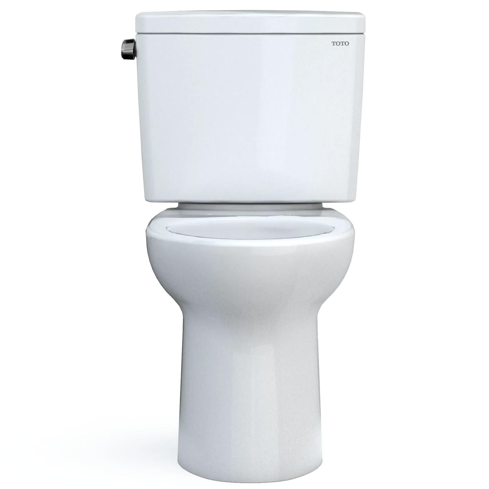 TOTO Drake Two-Piece Elongated 1.6 GPF Universal Height TORNADO FLUSH Toilet with CEFIONTECT, Cotton White, Vitreous China, CST776CSFG#01