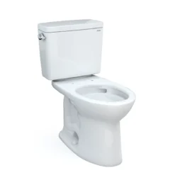 TOTO Drake Two-Piece Elongated 1.28 GPF TORNADO FLUSH Toilet with CEFIONTECT, Cotton White, Vitreous China, CST776CEG#01