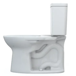 TOTO Drake Two-Piece Elongated 1.28 GPF TORNADO FLUSH Toilet with CEFIONTECT, Cotton White, Vitreous China, CST776CEG#01
