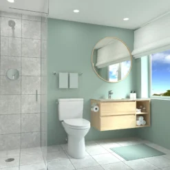 TOTO Drake Two-Piece Elongated 1.28 GPF TORNADO FLUSH Toilet with CEFIONTECT, Cotton White, Vitreous China, CST776CEG#01