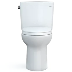 TOTO Drake Two-Piece Elongated 1.28 GPF Universal Height TORNADO FLUSH Toilet with 10 Inch Rough-In, CEFIONTECT, and SoftClose Seat, WASHLET+ Ready, Cotton White, Vitreous China, MS776124CEFG.10#01