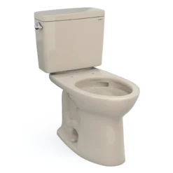 TOTO Drake Two-Piece Elongated 1.6 GPF TORNADO FLUSH Toilet with CEFIONTECT, Bone, Vitreous China, CST776CSG#03