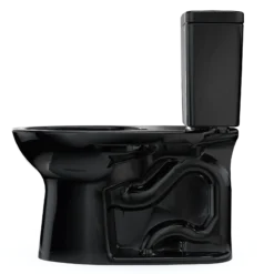 TOTO Drake Two-Piece Elongated 1.6 GPF Universal Height TORNADO FLUSH Toilet, Ebony, Vitreous China, CST776CSF#51