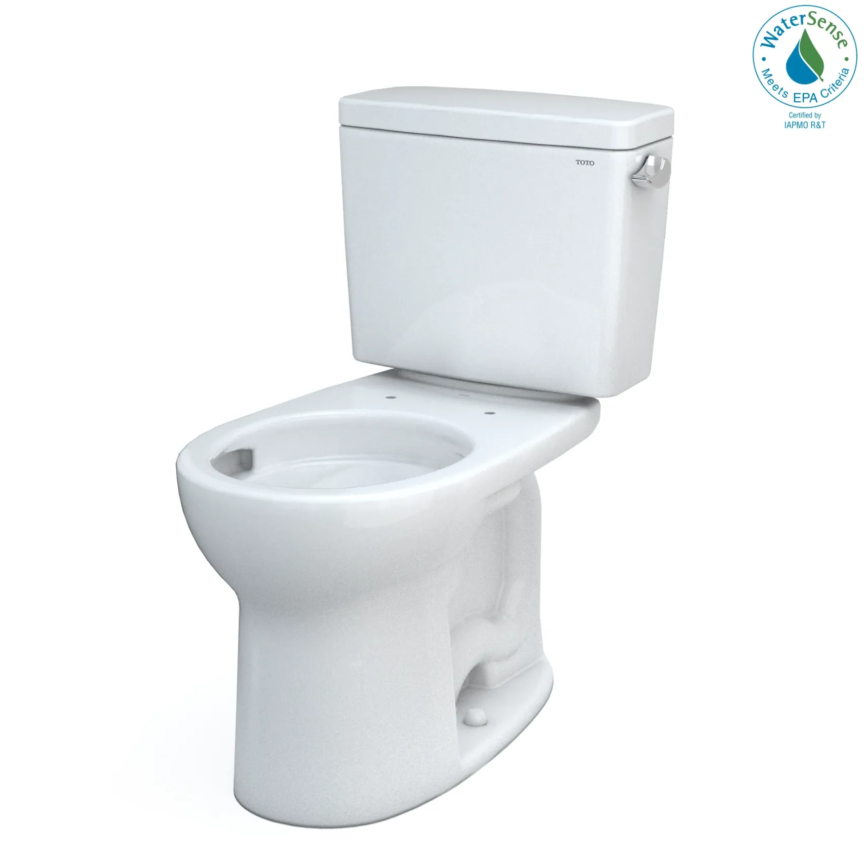 TOTO Drake Two-Piece Round 1.28 GPF Universal Height TORNADO FLUSH Toilet with CEFIONTECT, Cotton White, Vitreous China, CST775CEFRG#01