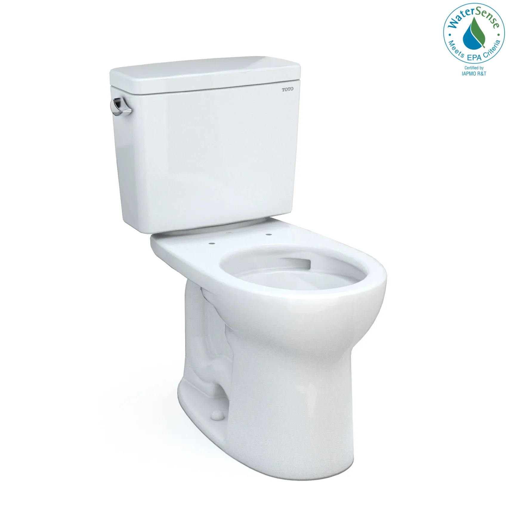 TOTO Drake Two-Piece Round 1.28 GPF Universal Height TORNADO FLUSH Toilet with CEFIONTECT, Cotton White, Vitreous China, CST775CEFG#01