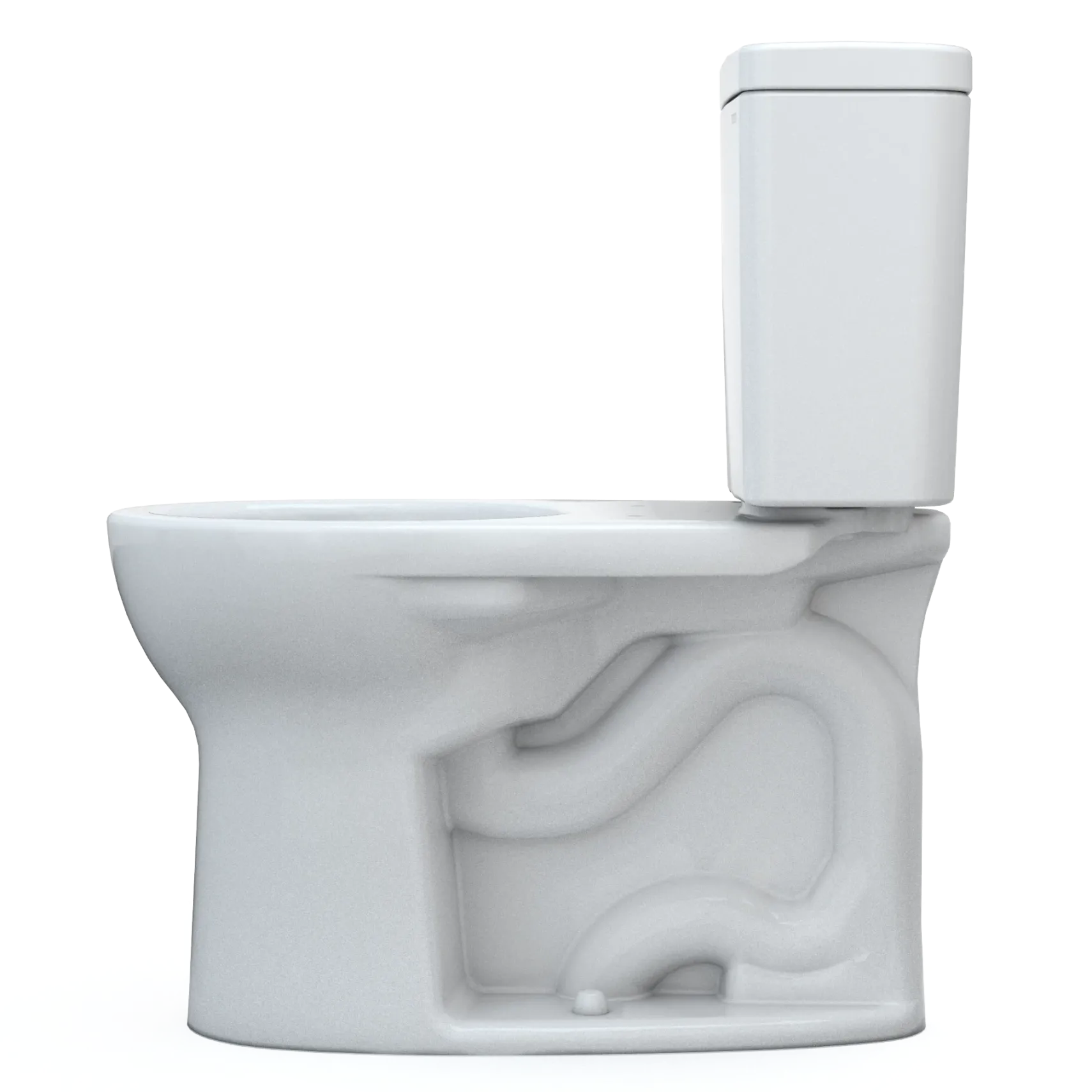 TOTO Drake Two-Piece Round 1.28 GPF Universal Height TORNADO FLUSH Toilet with CEFIONTECT, Cotton White, Vitreous China, CST775CEFG#01