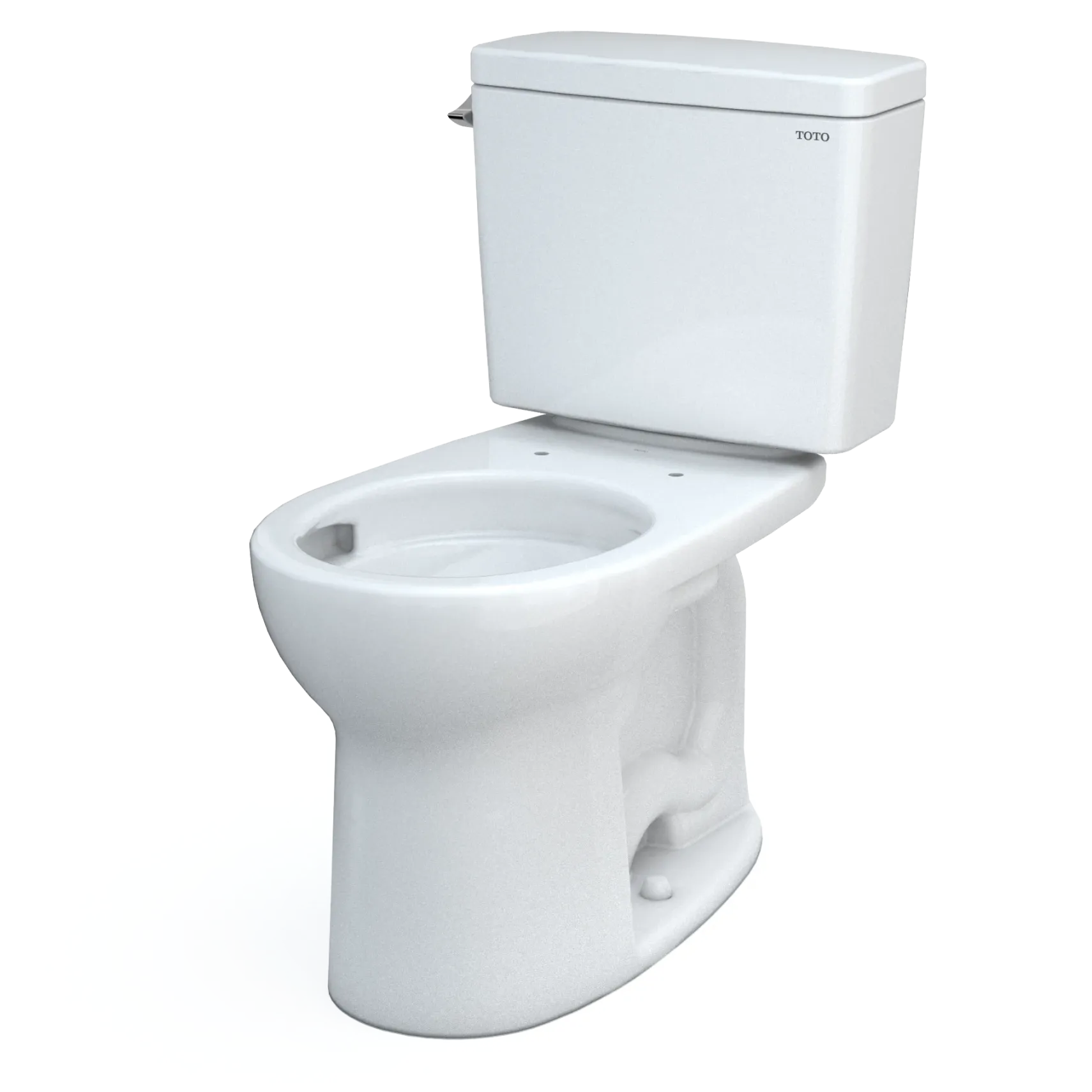 TOTO Drake Two-Piece Round 1.28 GPF Universal Height TORNADO FLUSH Toilet with CEFIONTECT, Cotton White, Vitreous China, CST775CEFG#01