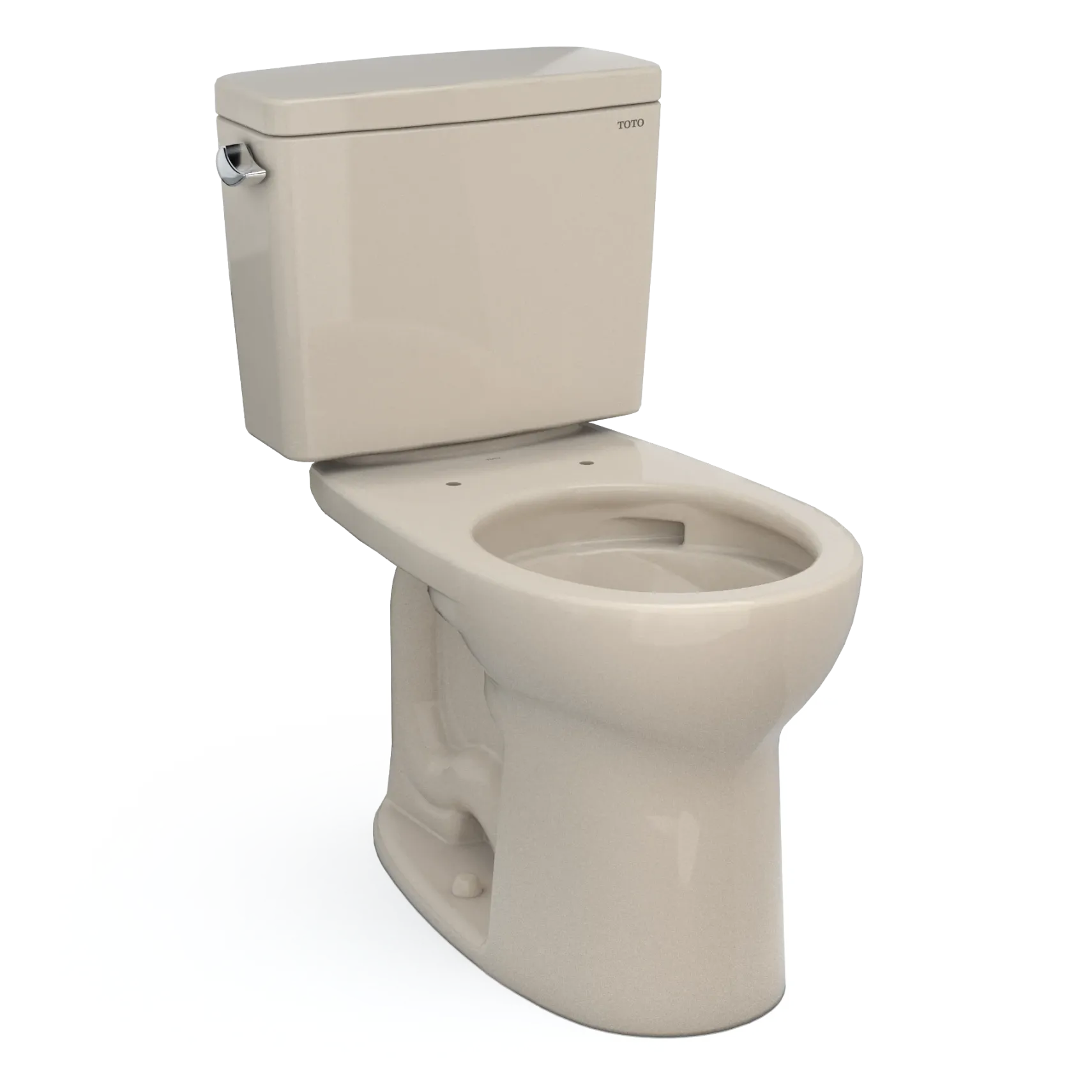 TOTO Drake Two-Piece Round 1.6 GPF Universal Height TORNADO FLUSH Toilet with CEFIONTECT, Bone, Vitreous China, CST775CSFG#03