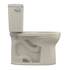 TOTO Drake Two-Piece Round 1.6 GPF Universal Height TORNADO FLUSH Toilet with CEFIONTECT, Bone, Vitreous China, CST775CSFG#03