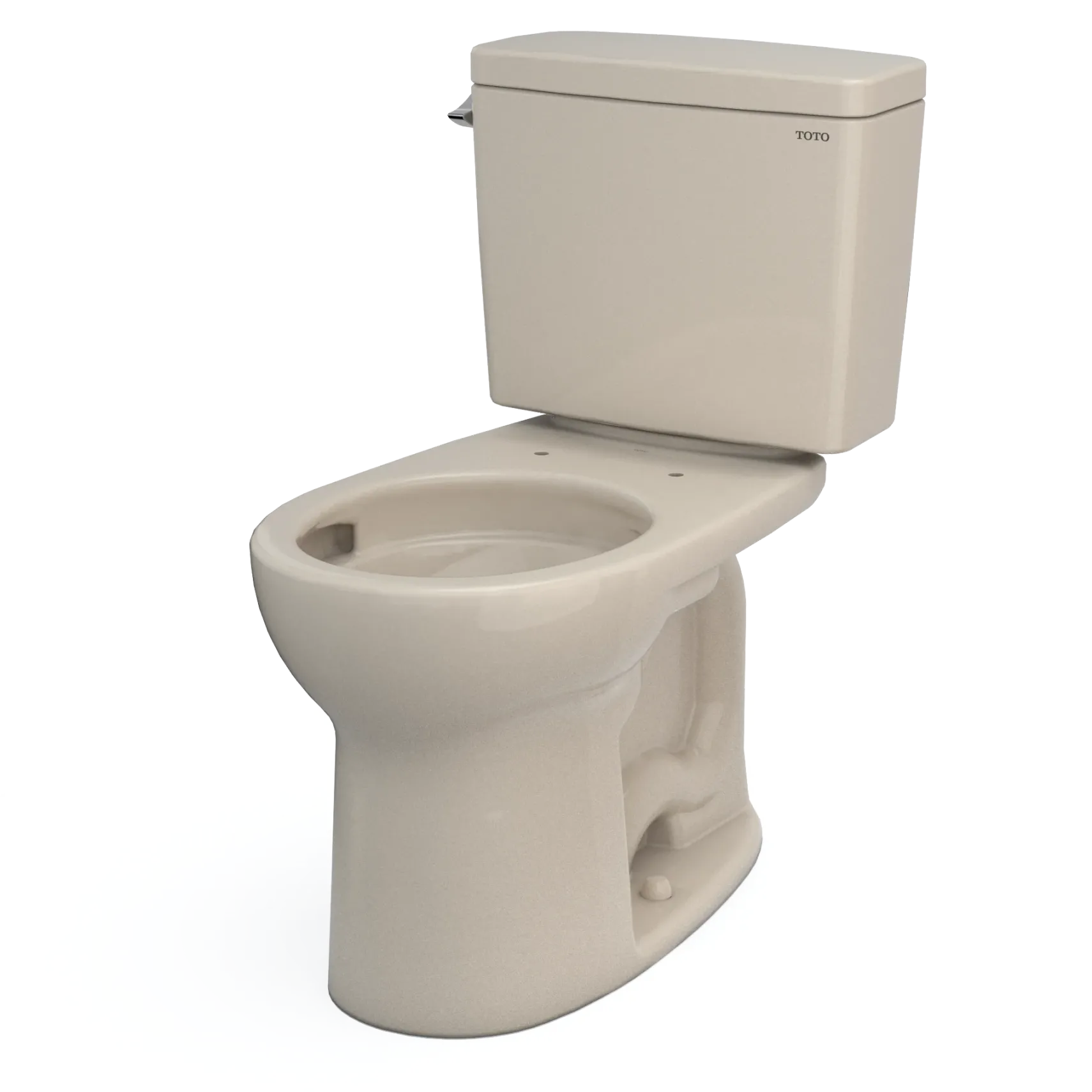 TOTO Drake Two-Piece Round 1.6 GPF Universal Height TORNADO FLUSH Toilet with CEFIONTECT, Bone, Vitreous China, CST775CSFG#03