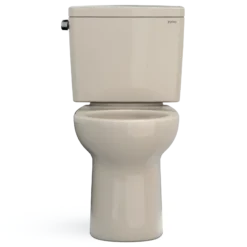 TOTO Drake Two-Piece Round 1.6 GPF Universal Height TORNADO FLUSH Toilet with CEFIONTECT, Bone, Vitreous China, CST775CSFG#03