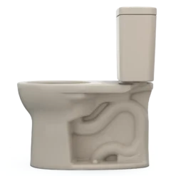TOTO Drake Two-Piece Round 1.6 GPF Universal Height TORNADO FLUSH Toilet with CEFIONTECT, Bone, Vitreous China, CST775CSFG#03